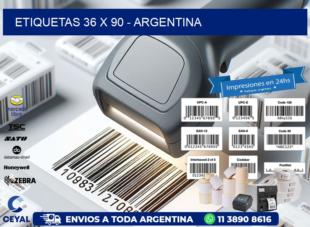 ETIQUETAS 36 x 90 - ARGENTINA