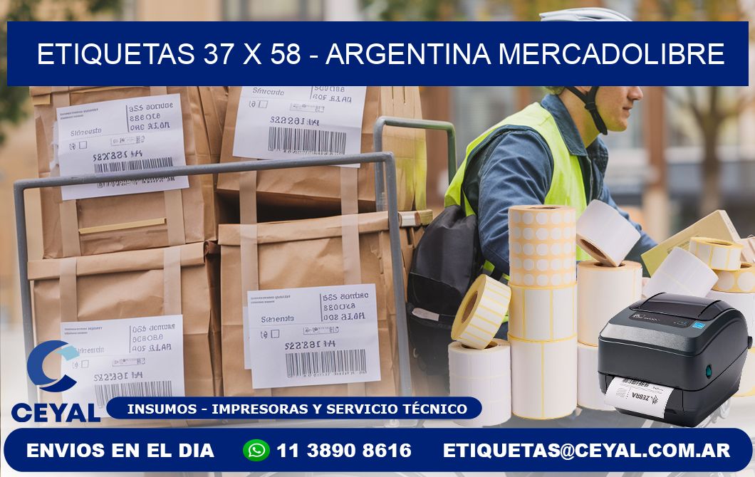 ETIQUETAS 37 x 58 - ARGENTINA MERCADOLIBRE