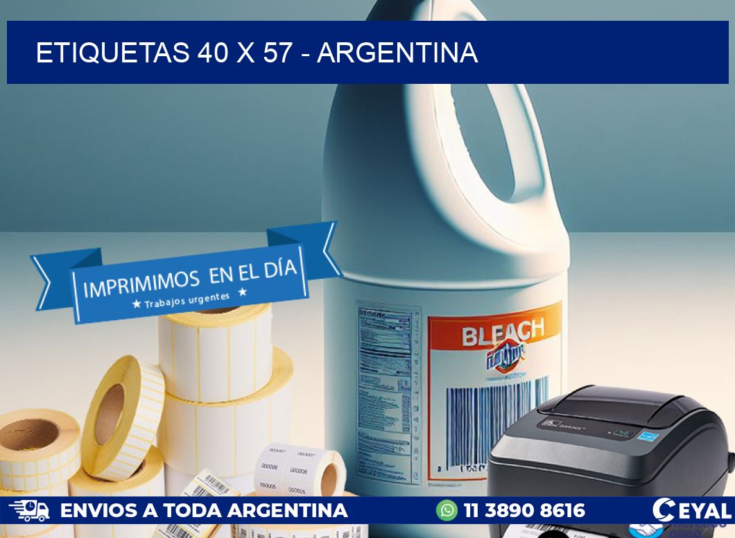 ETIQUETAS 40 x 57 - ARGENTINA