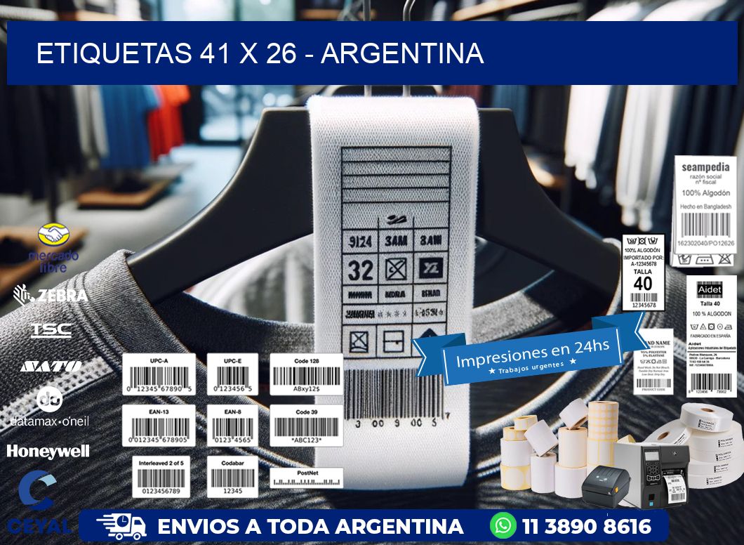 ETIQUETAS 41 x 26 - ARGENTINA