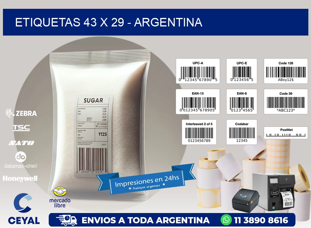 ETIQUETAS 43 x 29 - ARGENTINA