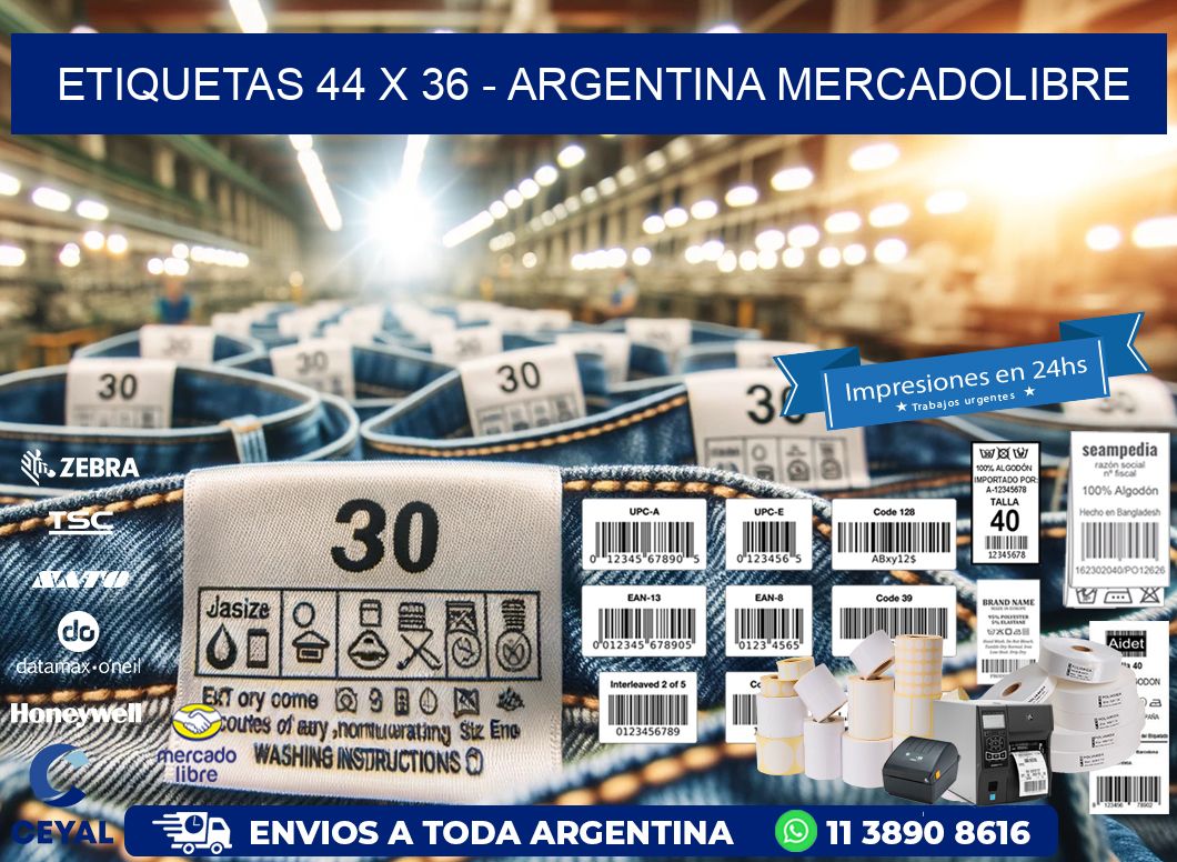 ETIQUETAS 44 x 36 - ARGENTINA MERCADOLIBRE