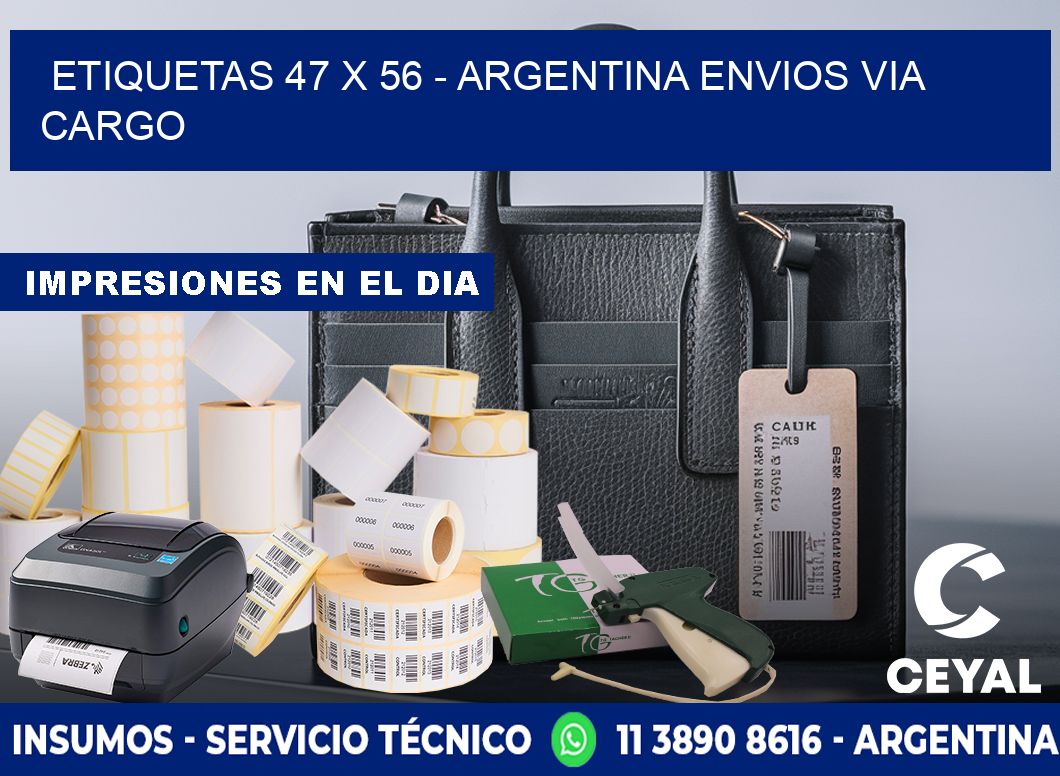 ETIQUETAS 47 x 56 - ARGENTINA ENVIOS VIA CARGO