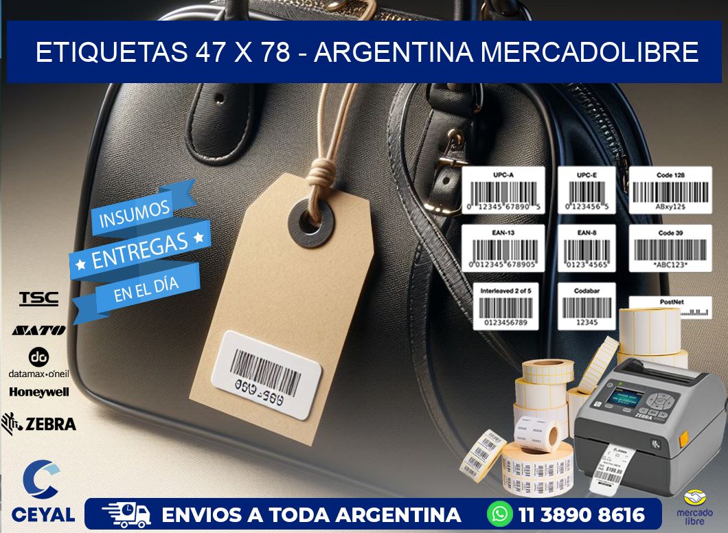 ETIQUETAS 47 x 78 - ARGENTINA MERCADOLIBRE