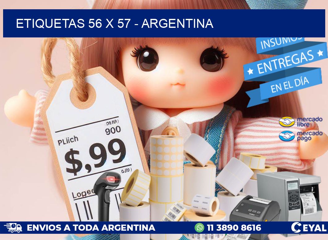 ETIQUETAS 56 x 57 - ARGENTINA