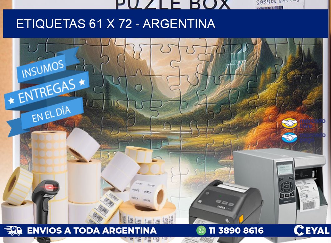 ETIQUETAS 61 x 72 - ARGENTINA