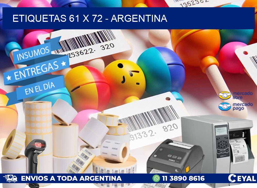 ETIQUETAS 61 x 72 - ARGENTINA