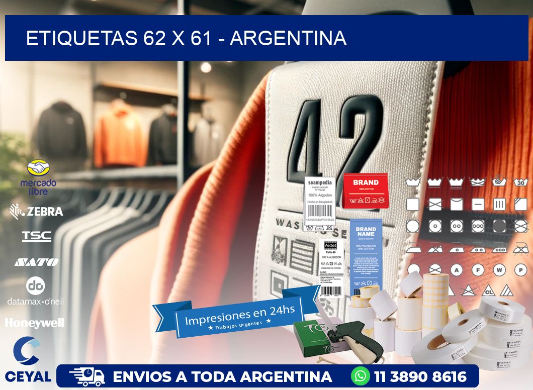 ETIQUETAS 62 x 61 - ARGENTINA