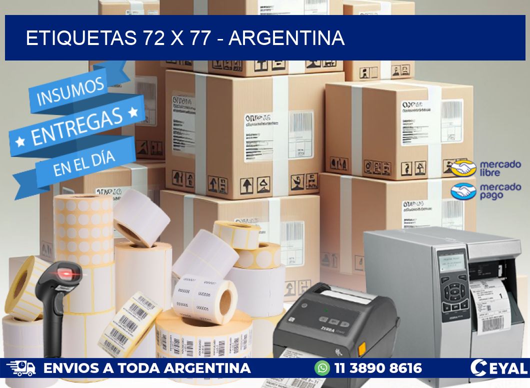 ETIQUETAS 72 x 77 - ARGENTINA