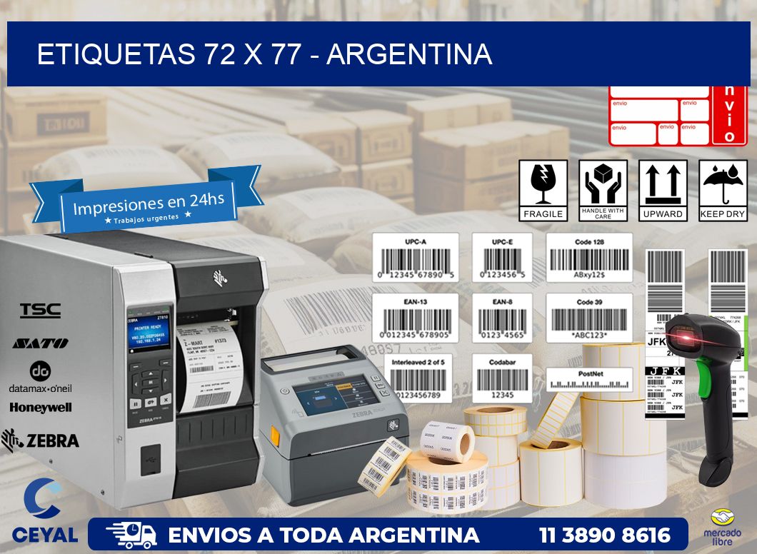 ETIQUETAS 72 x 77 - ARGENTINA