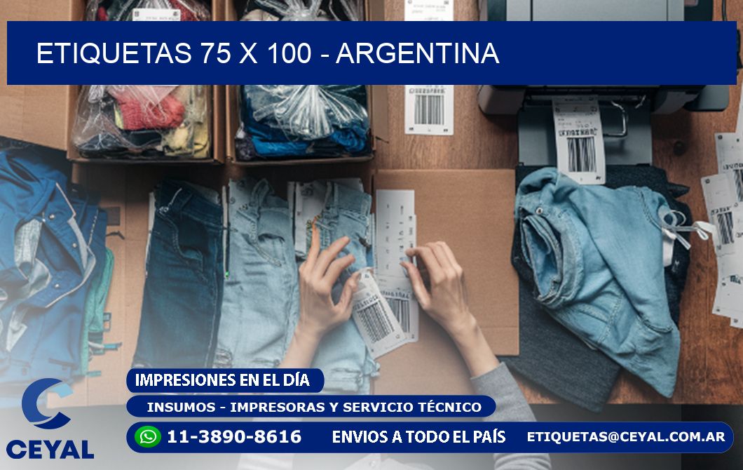 ETIQUETAS 75 x 100 - ARGENTINA