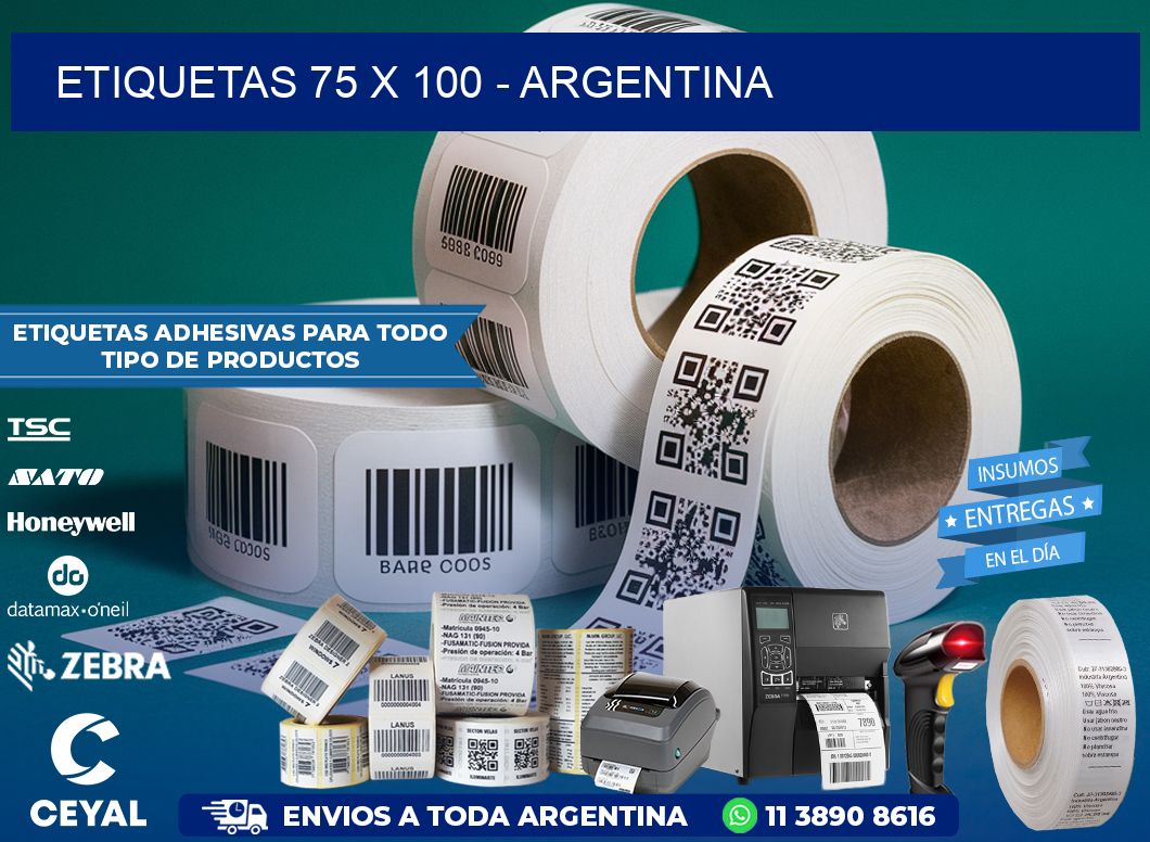 ETIQUETAS 75 x 100 - ARGENTINA