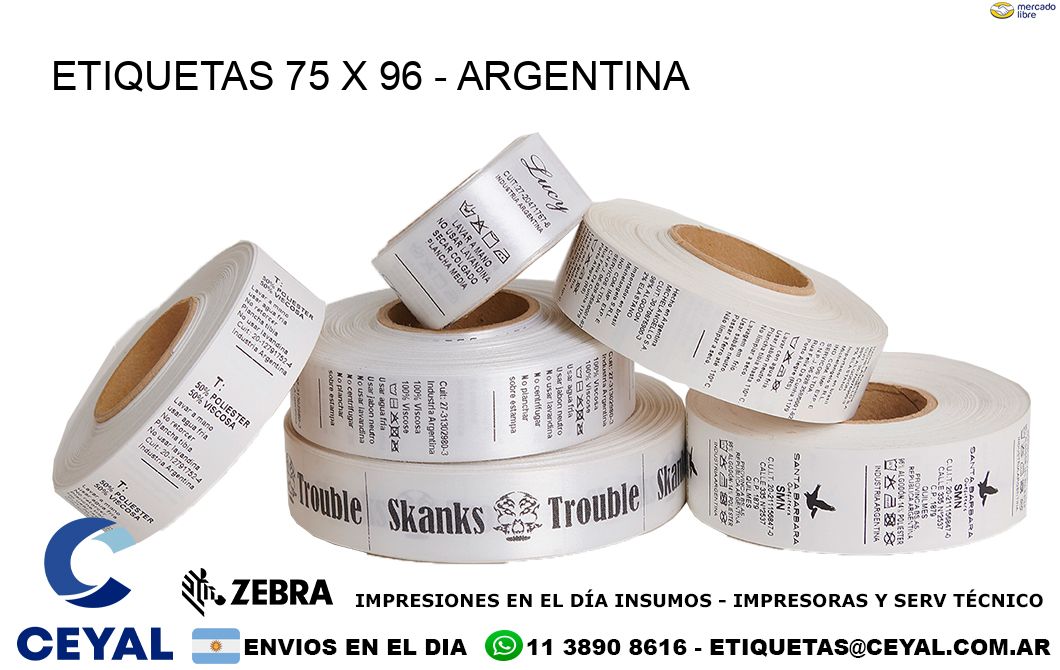 ETIQUETAS 75 x 96 - ARGENTINA