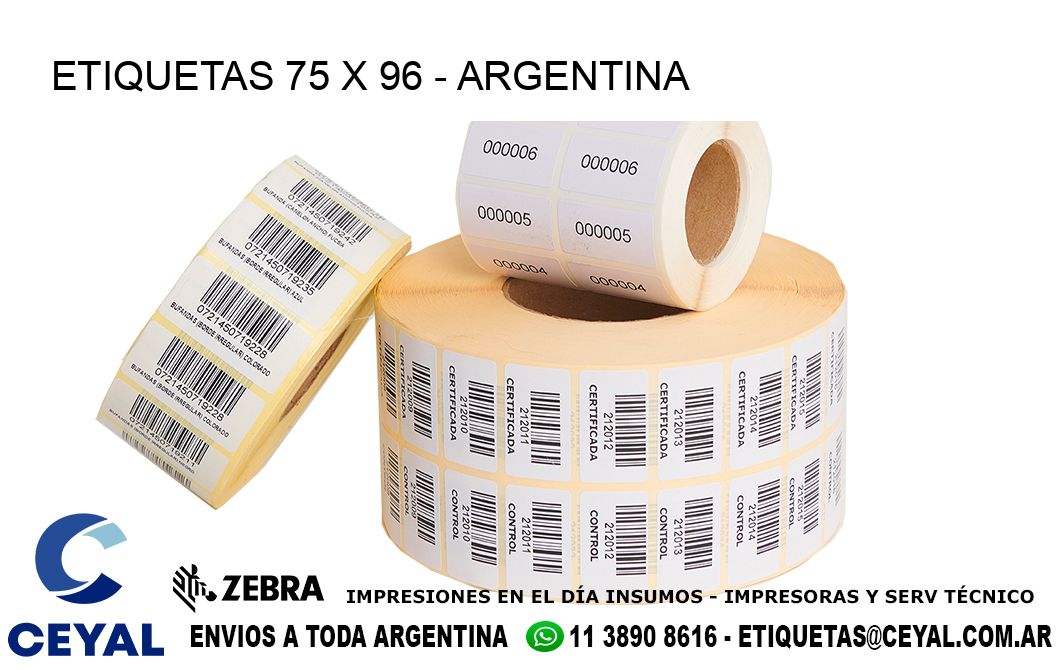 ETIQUETAS 75 x 96 - ARGENTINA