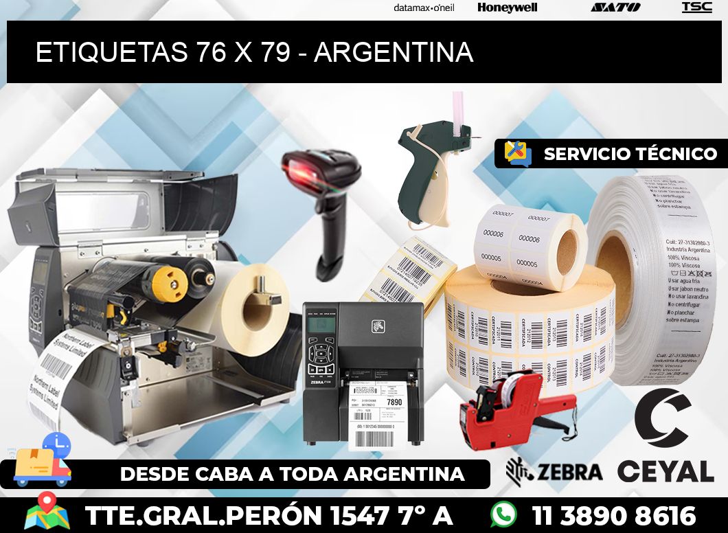 ETIQUETAS 76 x 79 - ARGENTINA