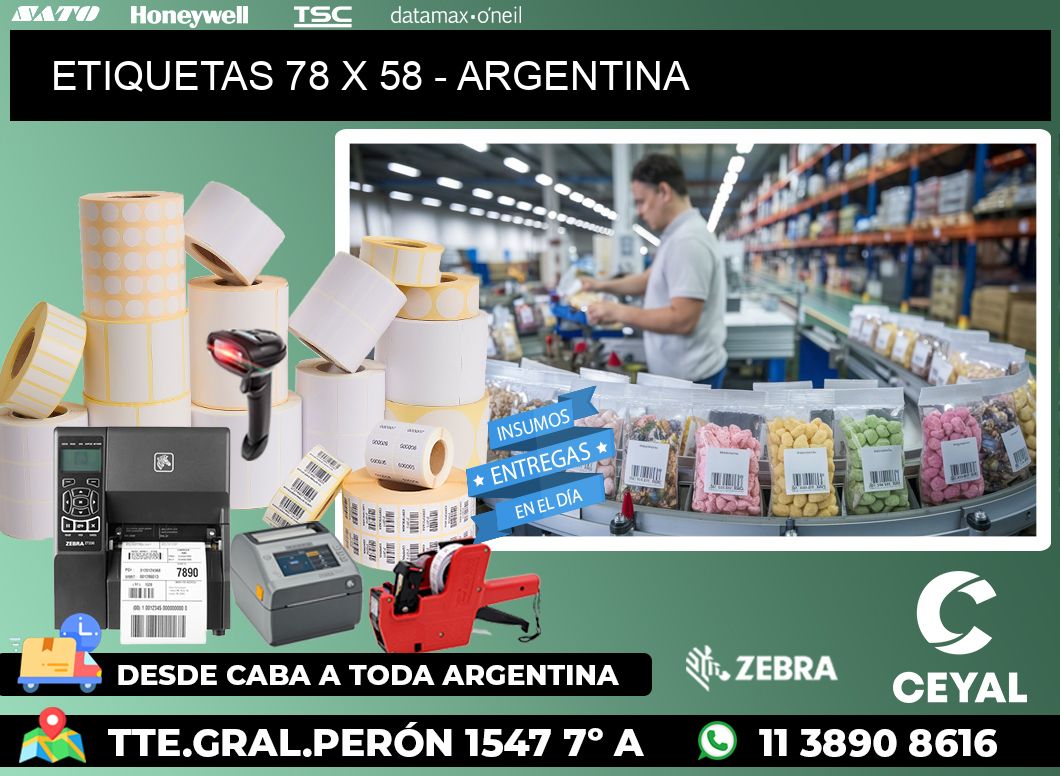 ETIQUETAS 78 x 58 - ARGENTINA