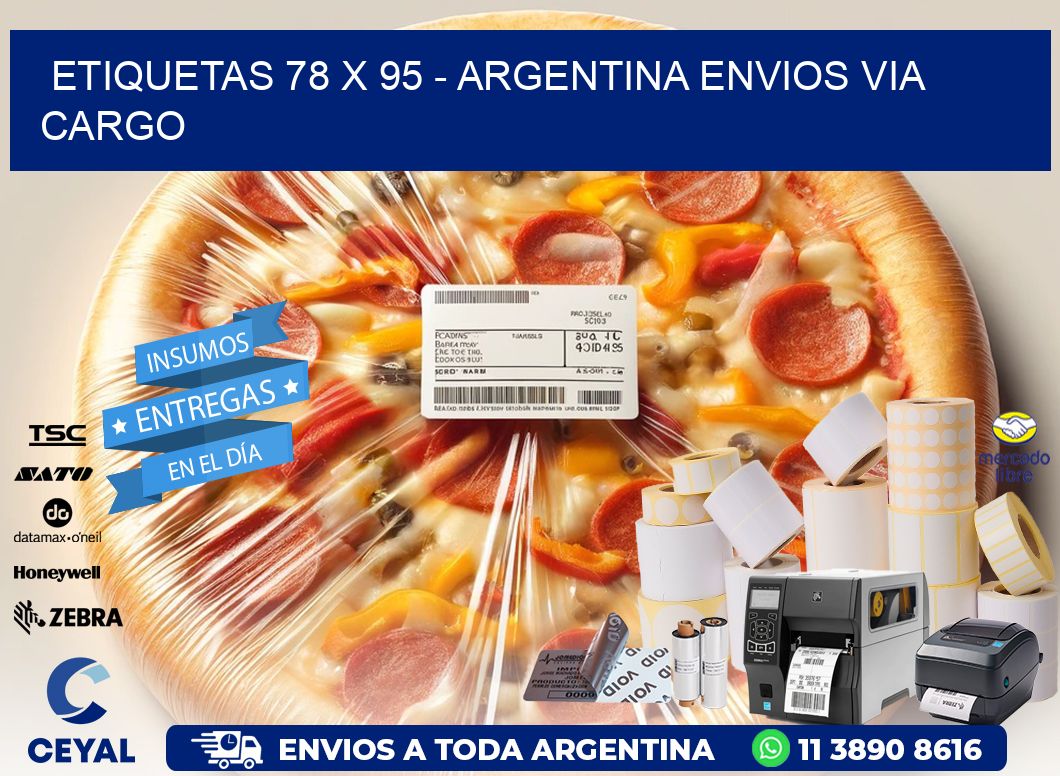 ETIQUETAS 78 x 95 - ARGENTINA ENVIOS VIA CARGO