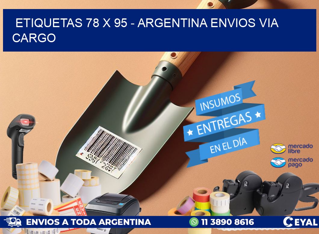 ETIQUETAS 78 x 95 - ARGENTINA ENVIOS VIA CARGO