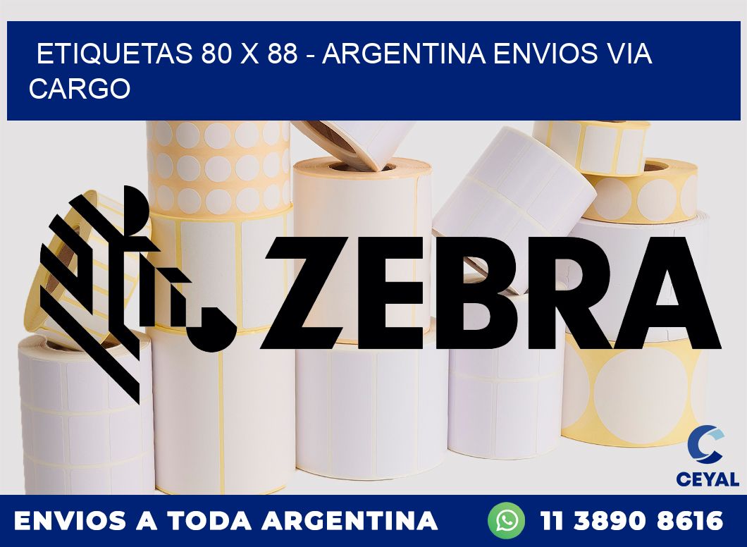 ETIQUETAS 80 x 88 – ARGENTINA ENVIOS VIA CARGO