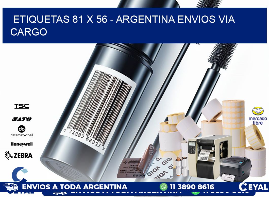 ETIQUETAS 81 x 56 – ARGENTINA ENVIOS VIA CARGO