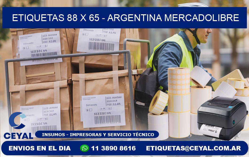 ETIQUETAS 88 x 65 - ARGENTINA MERCADOLIBRE