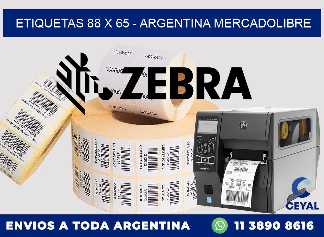 ETIQUETAS 88 x 65 – ARGENTINA MERCADOLIBRE