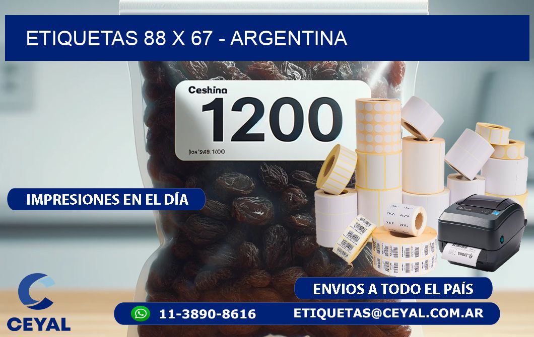 ETIQUETAS 88 x 67 - ARGENTINA