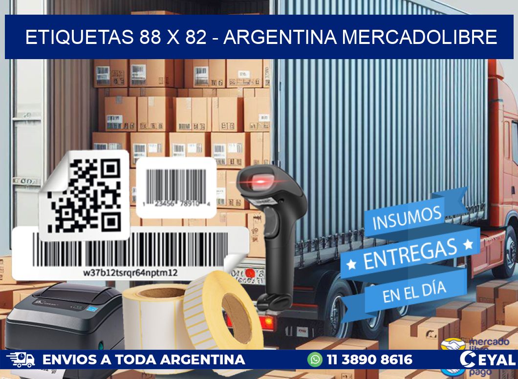 ETIQUETAS 88 x 82 - ARGENTINA MERCADOLIBRE