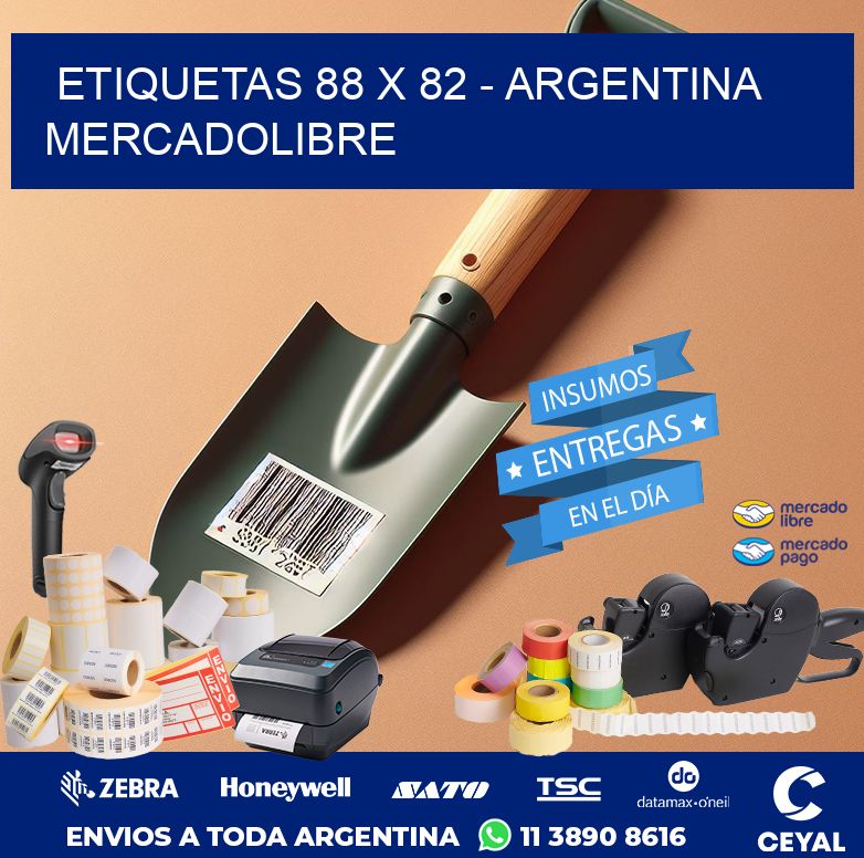 ETIQUETAS 88 x 82 - ARGENTINA MERCADOLIBRE