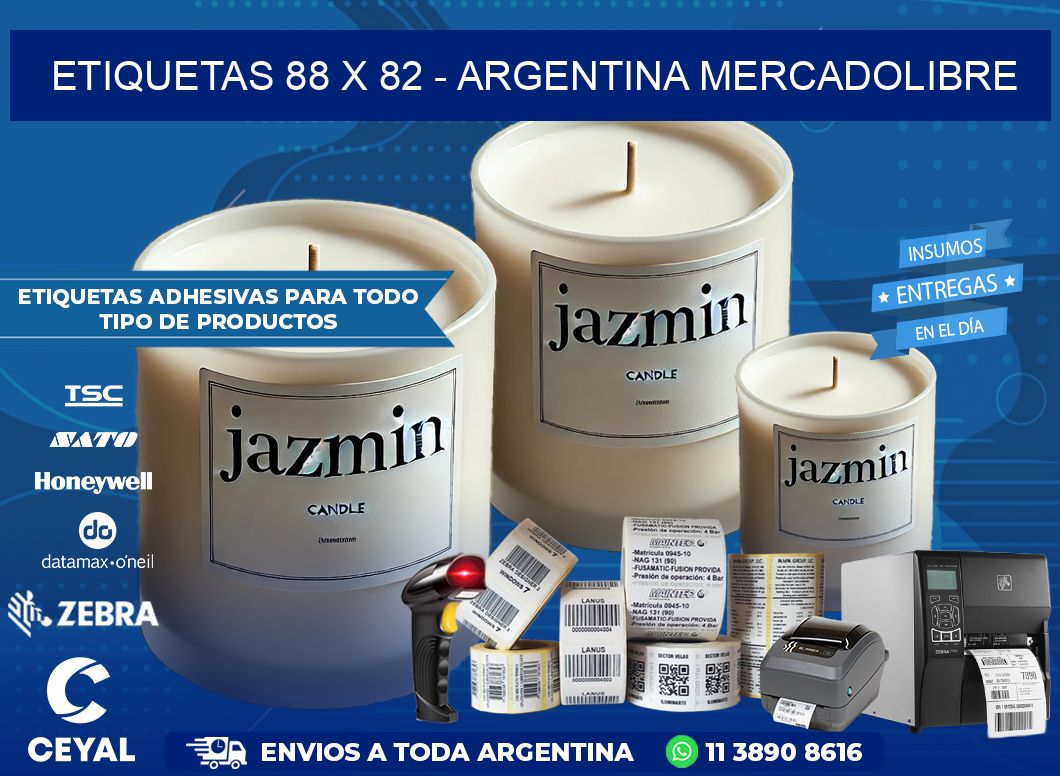 ETIQUETAS 88 x 82 – ARGENTINA MERCADOLIBRE