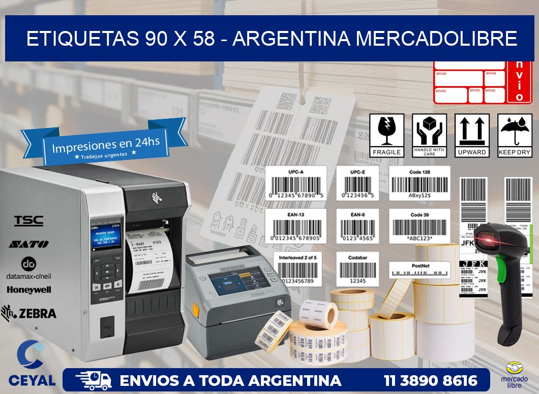 ETIQUETAS 90 x 58 – ARGENTINA MERCADOLIBRE