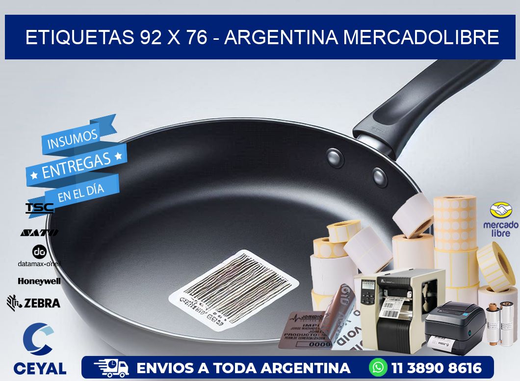 ETIQUETAS 92 x 76 - ARGENTINA MERCADOLIBRE