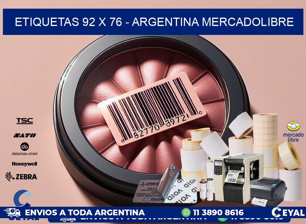 ETIQUETAS 92 x 76 – ARGENTINA MERCADOLIBRE