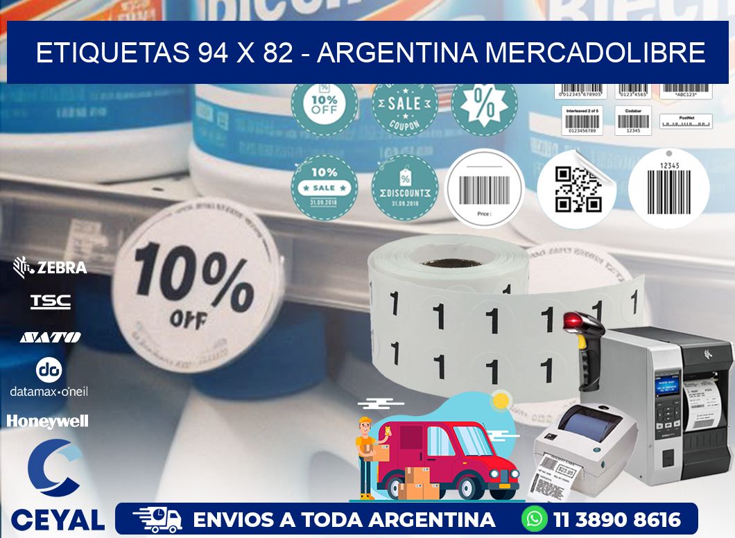 ETIQUETAS 94 x 82 - ARGENTINA MERCADOLIBRE