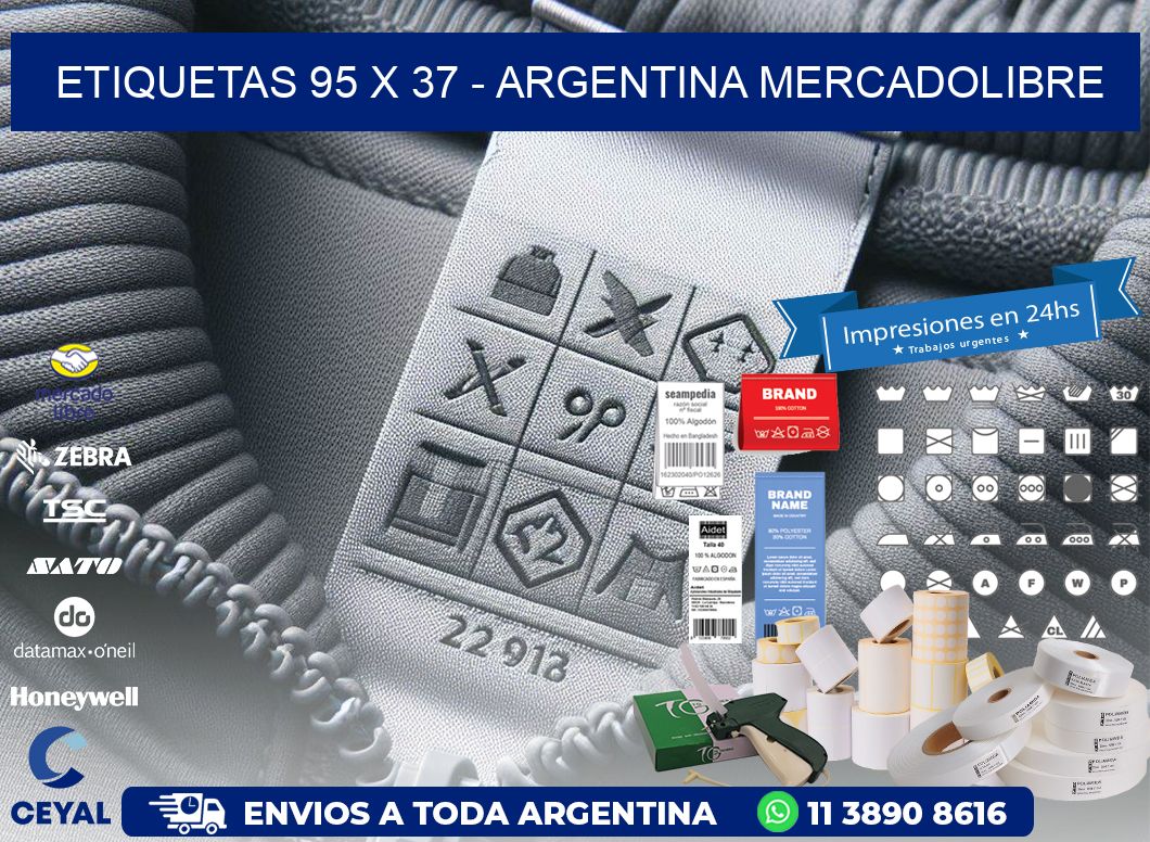 ETIQUETAS 95 x 37 - ARGENTINA MERCADOLIBRE