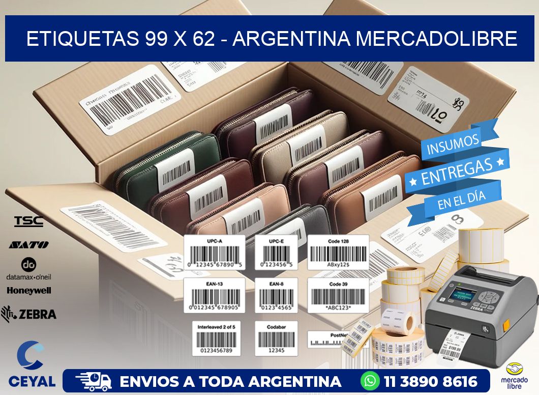 ETIQUETAS 99 x 62 - ARGENTINA MERCADOLIBRE