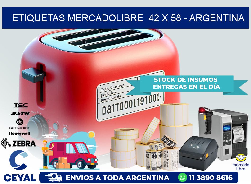 ETIQUETAS MERCADOLIBRE  42 x 58 – ARGENTINA