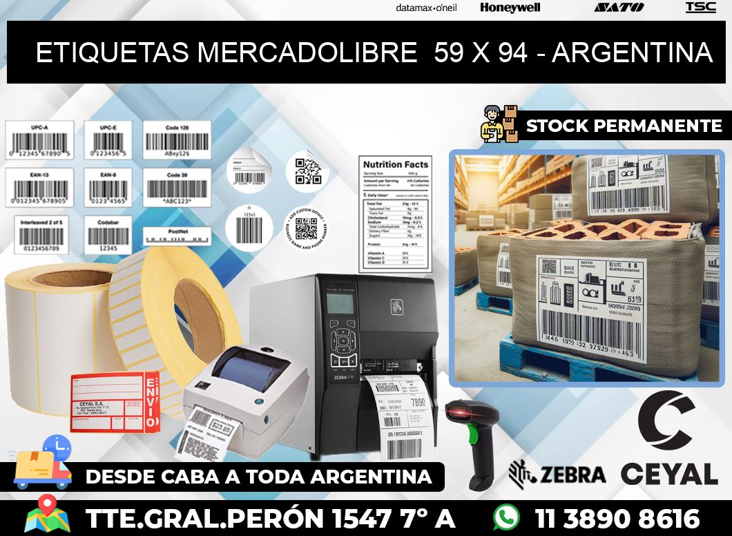 ETIQUETAS MERCADOLIBRE  59 x 94 – ARGENTINA