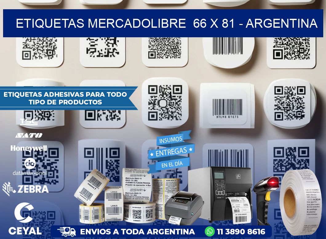 ETIQUETAS MERCADOLIBRE  66 x 81 – ARGENTINA