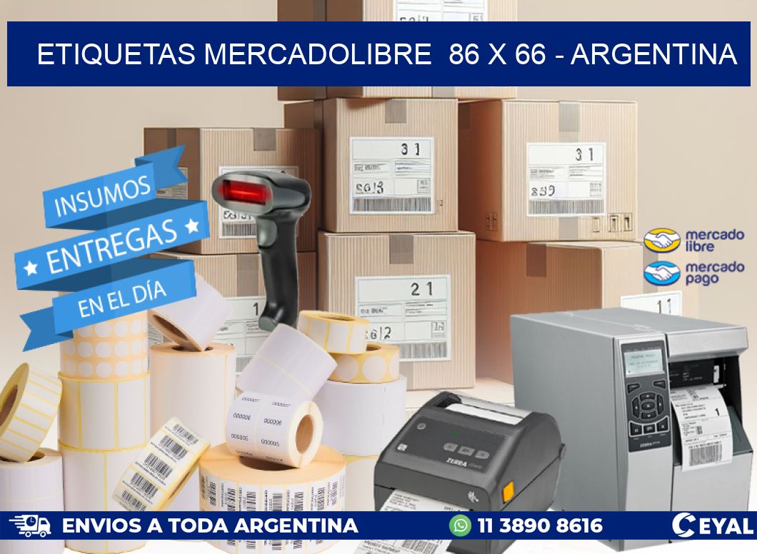 ETIQUETAS MERCADOLIBRE  86 x 66 – ARGENTINA