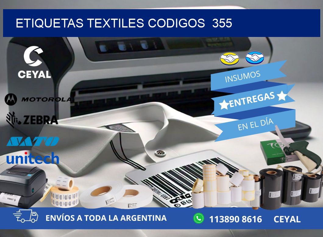 ETIQUETAS TEXTILES CODIGOS  355