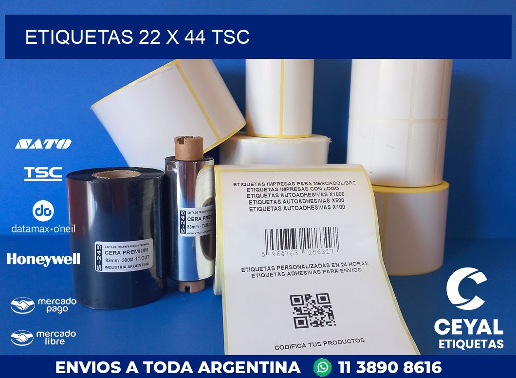 ETIQUETAS 22 x 44 TSC