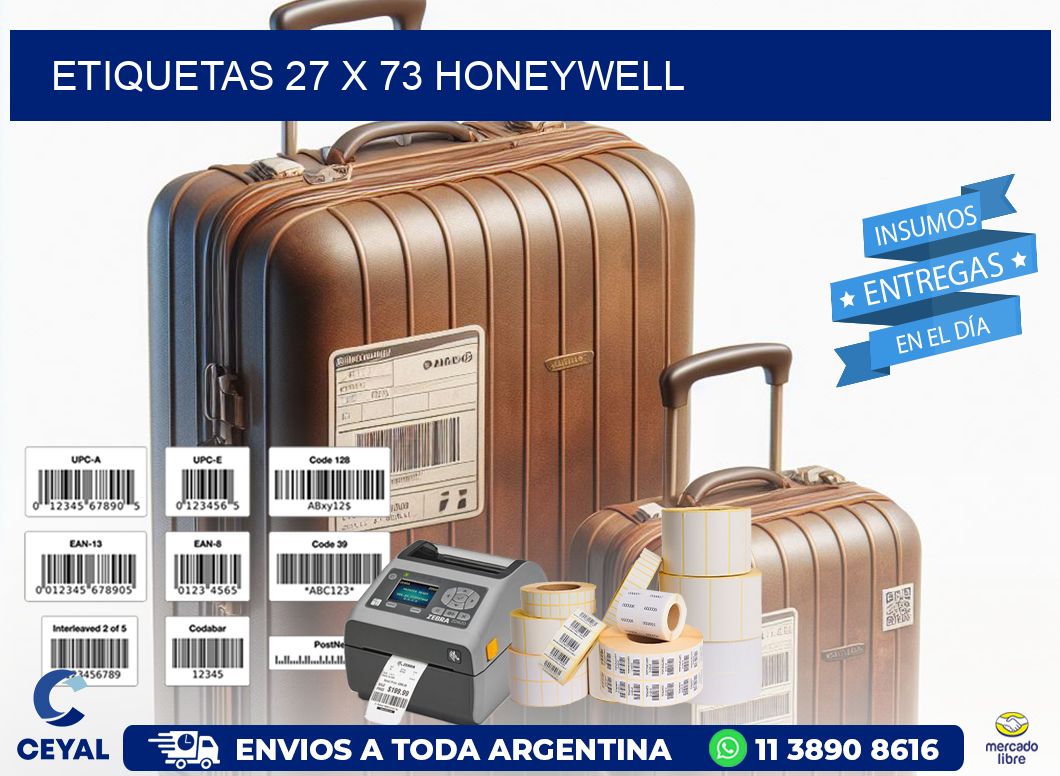 ETIQUETAS 27 x 73 HONEYWELL