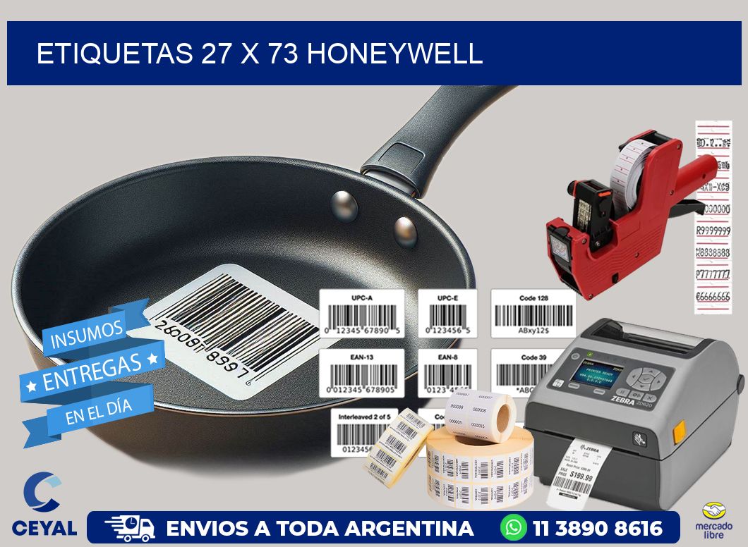 ETIQUETAS 27 x 73 HONEYWELL