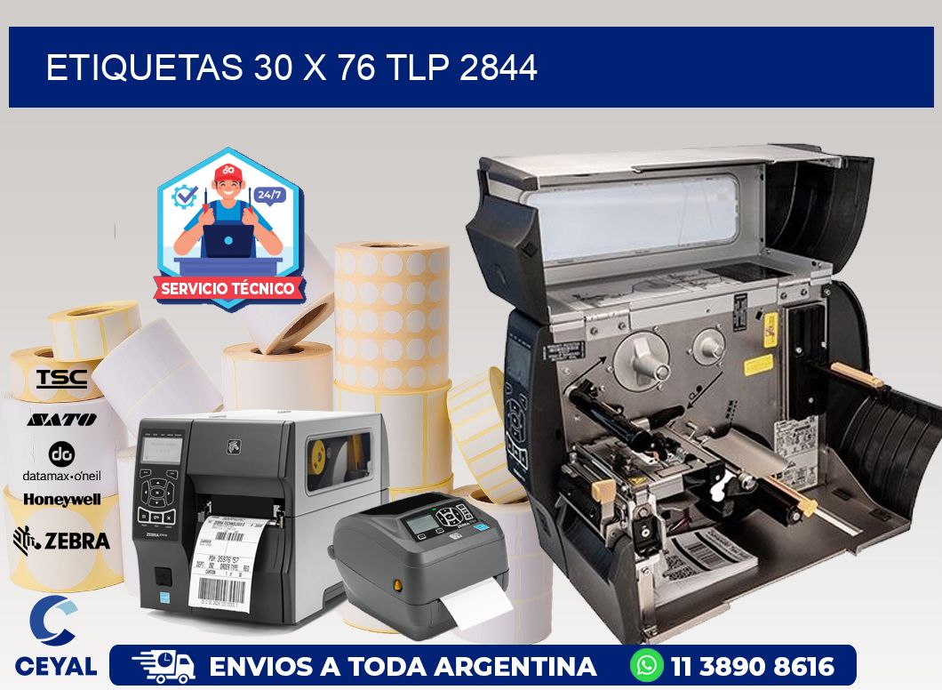 ETIQUETAS 30 x 76 TLP 2844