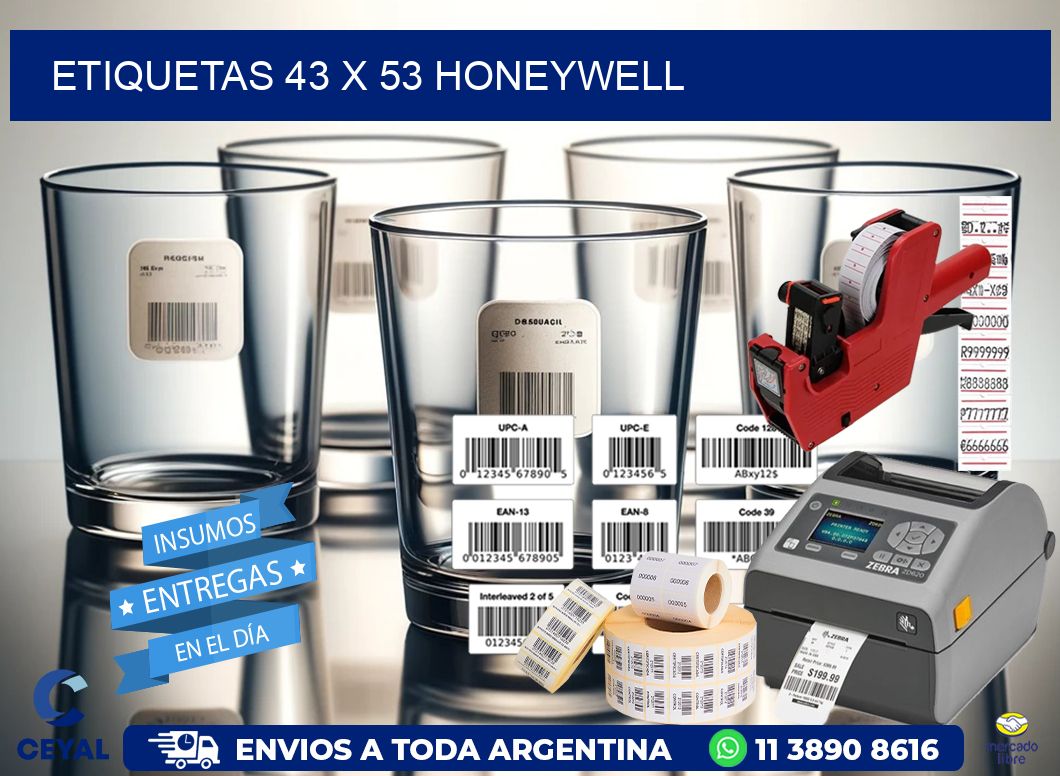 ETIQUETAS 43 x 53 HONEYWELL