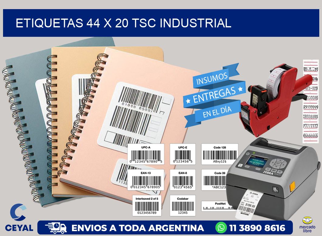 ETIQUETAS 44 x 20 TSC INDUSTRIAL