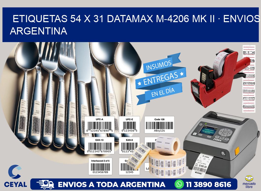 ETIQUETAS 54 x 31 DATAMAX M-4206 MK II · ENVIOS ARGENTINA