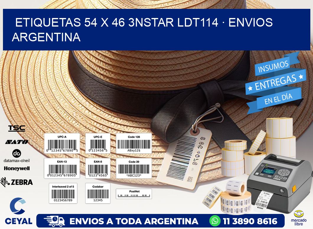 ETIQUETAS 54 x 46 3NSTAR LDT114 · ENVIOS ARGENTINA