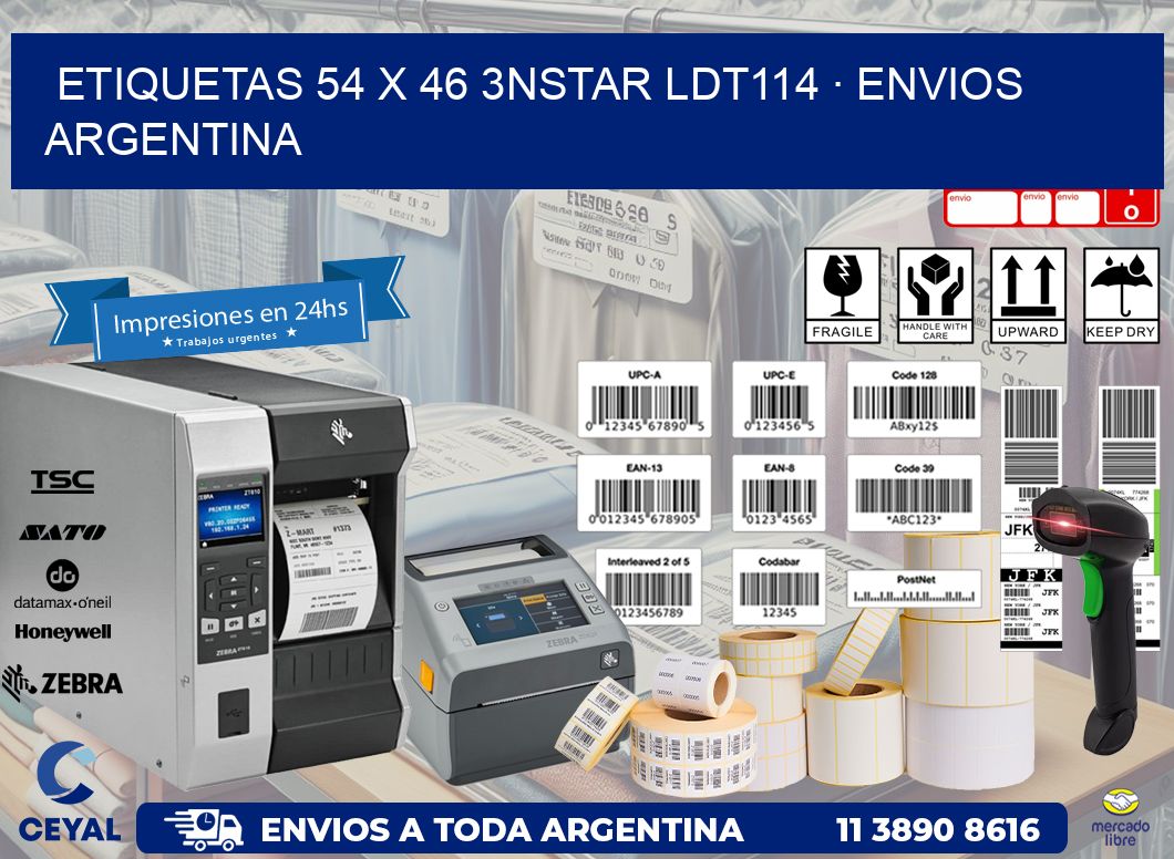 ETIQUETAS 54 x 46 3NSTAR LDT114 · ENVIOS ARGENTINA